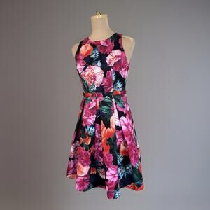 Eliza j Floral Dress | Fit And Flare | NWT | Garden Party | Gossip Girl | Pink